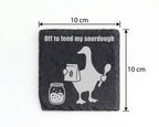 Schiefer Untersetzer Gans Sourdough Spruch - Geschenk für Bäcker Hobby – Bild 4