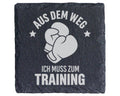 Schiefer Untersetzer Boxhandschuhe Spruch Aus Dem Weg Zum Training - G – Bild 1