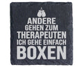 Schiefer Untersetzer Boxen Statt Therapeuten - Lustiges Geschenk für B – Bild 1