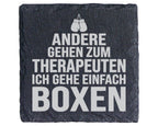 Schiefer Untersetzer Boxen Statt Therapeuten - Lustiges Geschenk für B – Bild 1