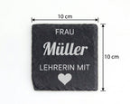 Schiefer Untersetzer Personalisiert Lehrerin Mit Herz - Geschenk Für P – Bild 4