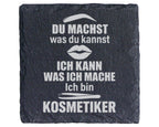 Schiefer Untersetzer Kosmetikerin Mit Lustigem Spruch - Geschenk für B – Bild 1
