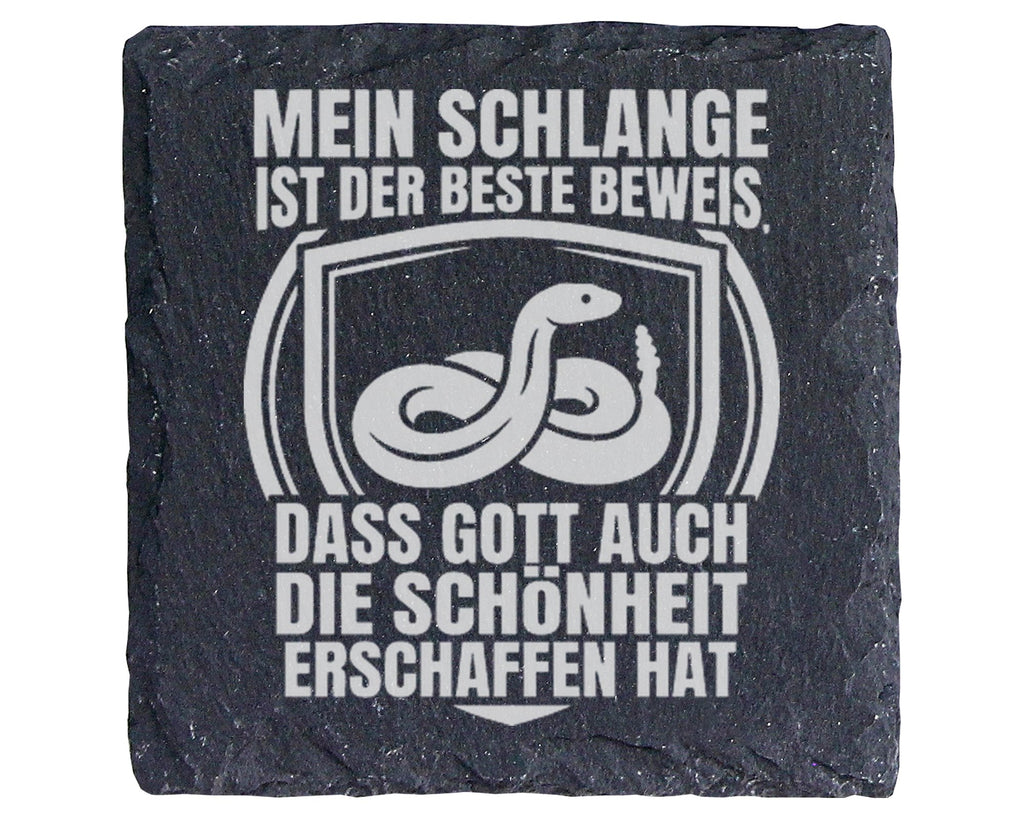 Schiefer Untersetzer Schlange Gott Schönheit Beweis - Geschenk für Rep – Bild 1