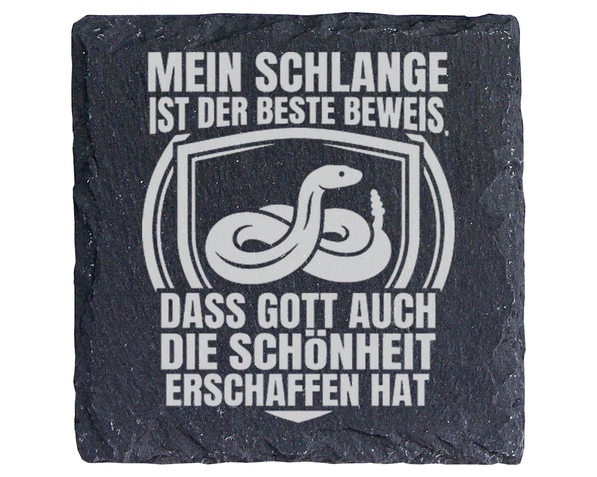 Schiefer Untersetzer Schlange Gott Schönheit Beweis - Geschenk für Rep – Bild 1