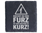 Schiefer Untersetzer Riechst Du Den Furz Ist Abstand Zu Kurz - Lustige – Bild 1