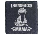 Schiefer Untersetzer Leopard Gecko Mama - Geschenk für Mutter Frauen T – Bild 1