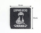 Schiefer Untersetzer Leopard Gecko Mama - Geschenk für Mutter Frauen T – Bild 4