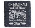 Schiefer Untersetzer Leopardgecko Ich Mag Halt Einfach Geckos Okay - G – Bild 1