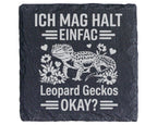 Schiefer Untersetzer Leopardgecko Ich Mag Halt Einfach Geckos Okay - G – Bild 1