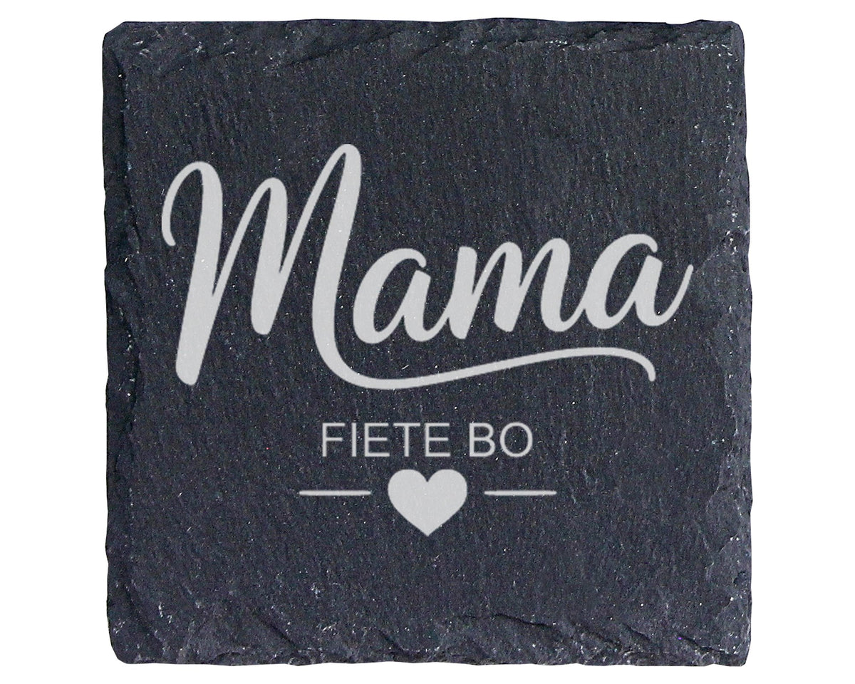 Schiefer Untersetzer Mama Mit Wunschname Personalisiert - Geschenk Für – Bild 1