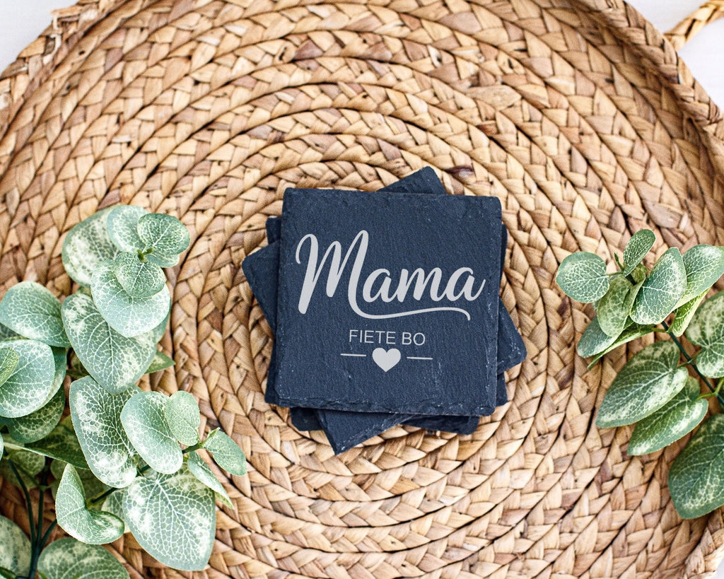 Schiefer Untersetzer Mama Mit Wunschname Personalisiert - Geschenk Für – Bild 3