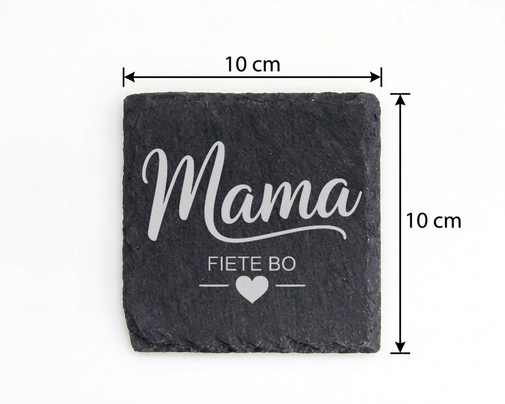 Schiefer Untersetzer Mama Mit Wunschname Personalisiert - Geschenk Für – Bild 4