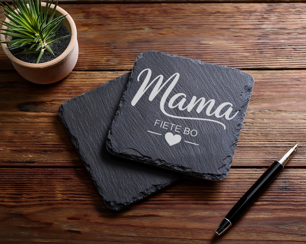 Schiefer Untersetzer Mama Mit Wunschname Personalisiert - Geschenk Für – Bild 5