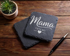 Schiefer Untersetzer Mama Mit Wunschname Personalisiert - Geschenk Für – Bild 5