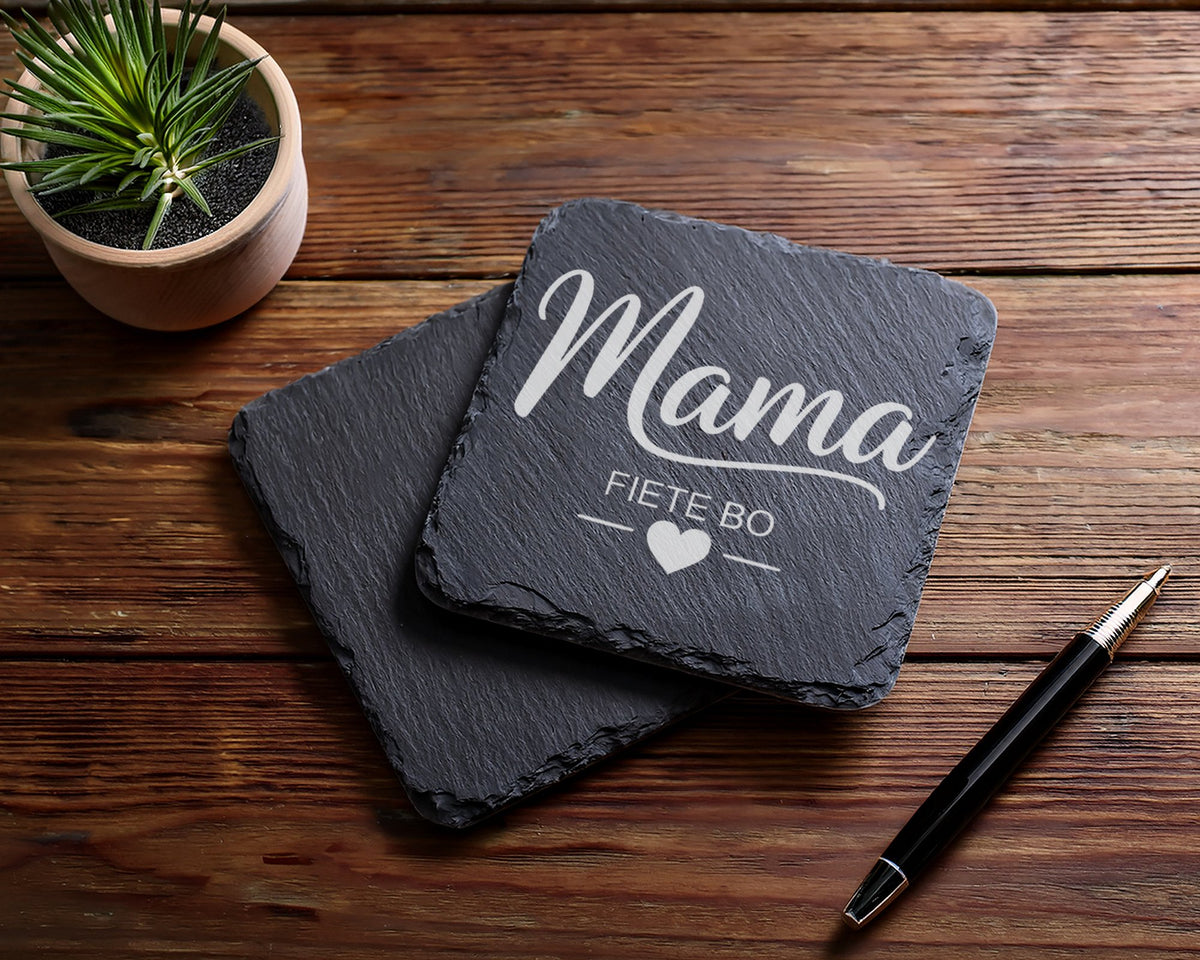 Schiefer Untersetzer Mama Mit Wunschname Personalisiert - Geschenk Für – Bild 5