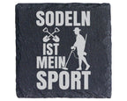 Schiefer Untersetzer Sondeln Ist Mein Sport - Geschenk für Sondler Sch – Bild 1