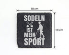 Schiefer Untersetzer Sondeln Ist Mein Sport - Geschenk für Sondler Sch – Bild 4