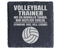 Schiefer Untersetzer Volleyball Trainer Spruch Deutlich Cooler - Gesch – Bild 1