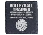 Schiefer Untersetzer Volleyball Trainer Spruch Deutlich Cooler - Gesch – Bild 1