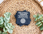 Schiefer Untersetzer Volleyball Trainer Spruch Deutlich Cooler - Gesch – Bild 3