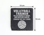 Schiefer Untersetzer Volleyball Trainer Spruch Deutlich Cooler - Gesch – Bild 4