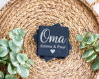 Schiefer Untersetzer Oma Personalisiert Mit Wunschname Herz - Geschenk – Bild 3
