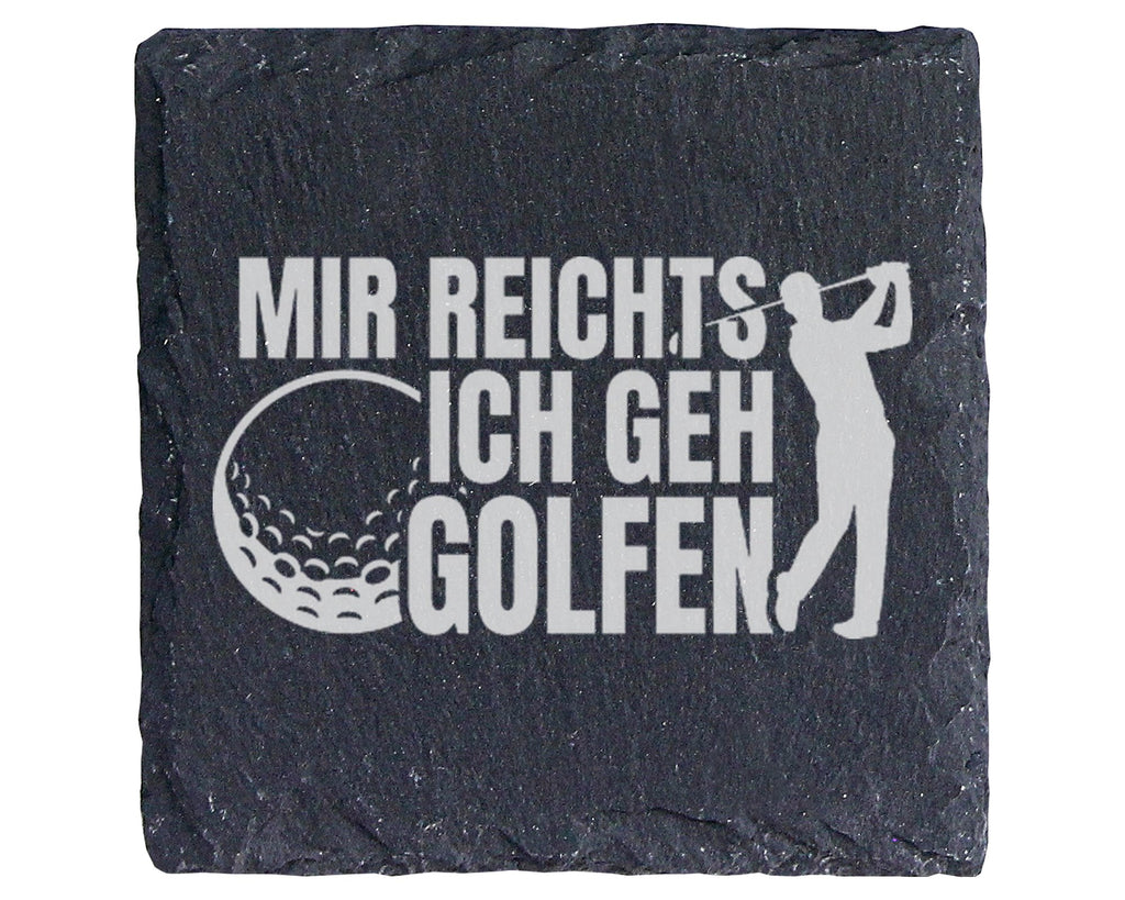 Schiefer Untersetzer Golfer Mir Reichts Ich Geh Golfen - Lustiges Gesc – Bild 1