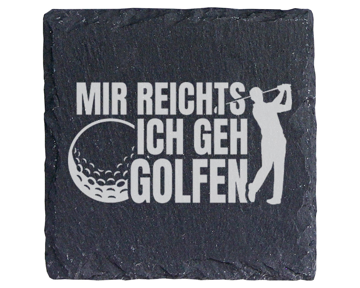 Schiefer Untersetzer Golfer Mir Reichts Ich Geh Golfen - Lustiges Gesc – Bild 1
