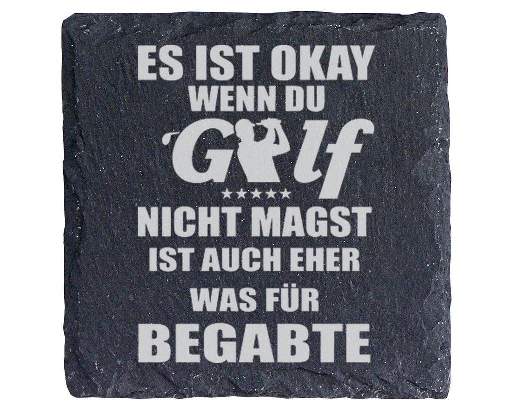 Schiefer Untersetzer Golf Spruch Was Für Begabte - Lustiges Geschenk f – Bild 1