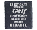 Schiefer Untersetzer Golf Spruch Was Für Begabte - Lustiges Geschenk f – Bild 1