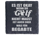 Schiefer Untersetzer Golf Spruch Was Für Begabte - Lustiges Geschenk f – Bild 1