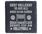 Schiefer Untersetzer Sieht So Aus Als Würde Ich Zuhören - Geschenk Für – Bild 1