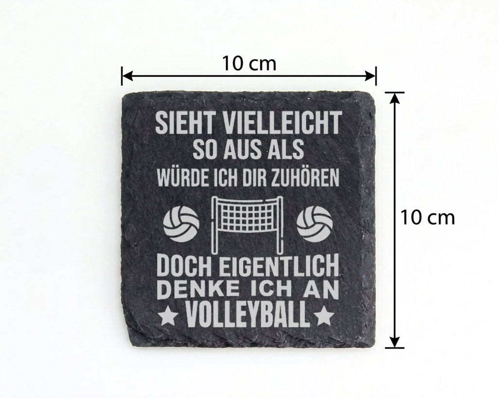 Schiefer Untersetzer Sieht So Aus Als Würde Ich Zuhören - Geschenk Für – Bild 4