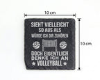 Schiefer Untersetzer Sieht So Aus Als Würde Ich Zuhören - Geschenk Für – Bild 4