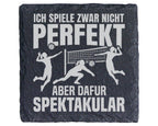 Schiefer Untersetzer Volleyball Spiele Spektakulär Spruch - Geschenk f – Bild 1