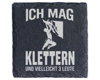 Schiefer Untersetzer Klettern Ich Mag Vielleicht 3 Leute - Geschenk fu – Bild 1