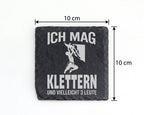 Schiefer Untersetzer Klettern Ich Mag Vielleicht 3 Leute - Geschenk fu – Bild 4