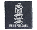 Schiefer Untersetzer Traktor Ich Meine Follower - Lustiges Geschenk fü – Bild 1