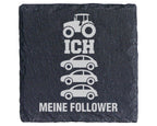 Schiefer Untersetzer Traktor Ich Meine Follower - Lustiges Geschenk fü – Bild 1