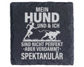 Schiefer Untersetzer Mein Hund Und Ich Spektakulär - Geschenk für Läuf – Bild 1
