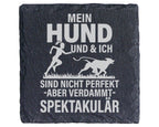 Schiefer Untersetzer Mein Hund Und Ich Spektakulär - Geschenk für Läuf – Bild 1