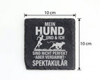 Schiefer Untersetzer Mein Hund Und Ich Spektakulär - Geschenk für Läuf – Bild 4