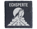 Schiefer Untersetzer Echsperte Echse Leguan - Lustiges Geschenk für Re – Bild 1