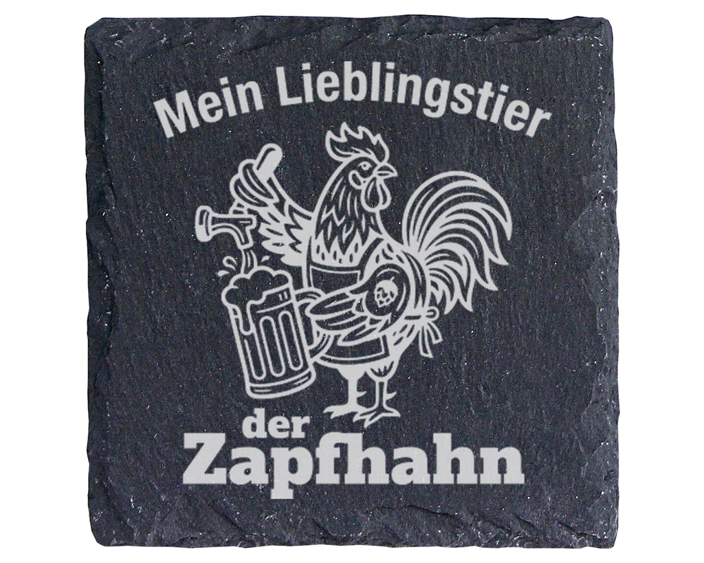Schiefertafel Untersetzer Zapfhahn Bier Geschenk für Männer lustige Ba – Bild 1