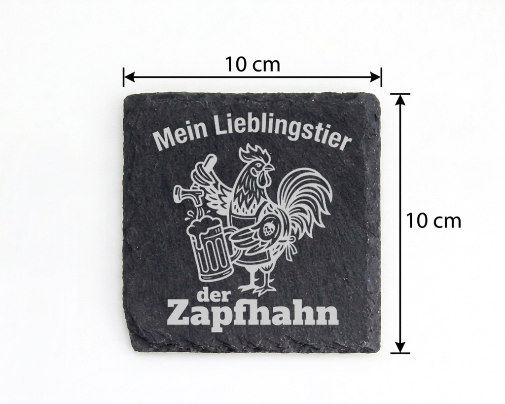 Schiefertafel Untersetzer Zapfhahn Bier Geschenk für Männer lustige Ba – Bild 4