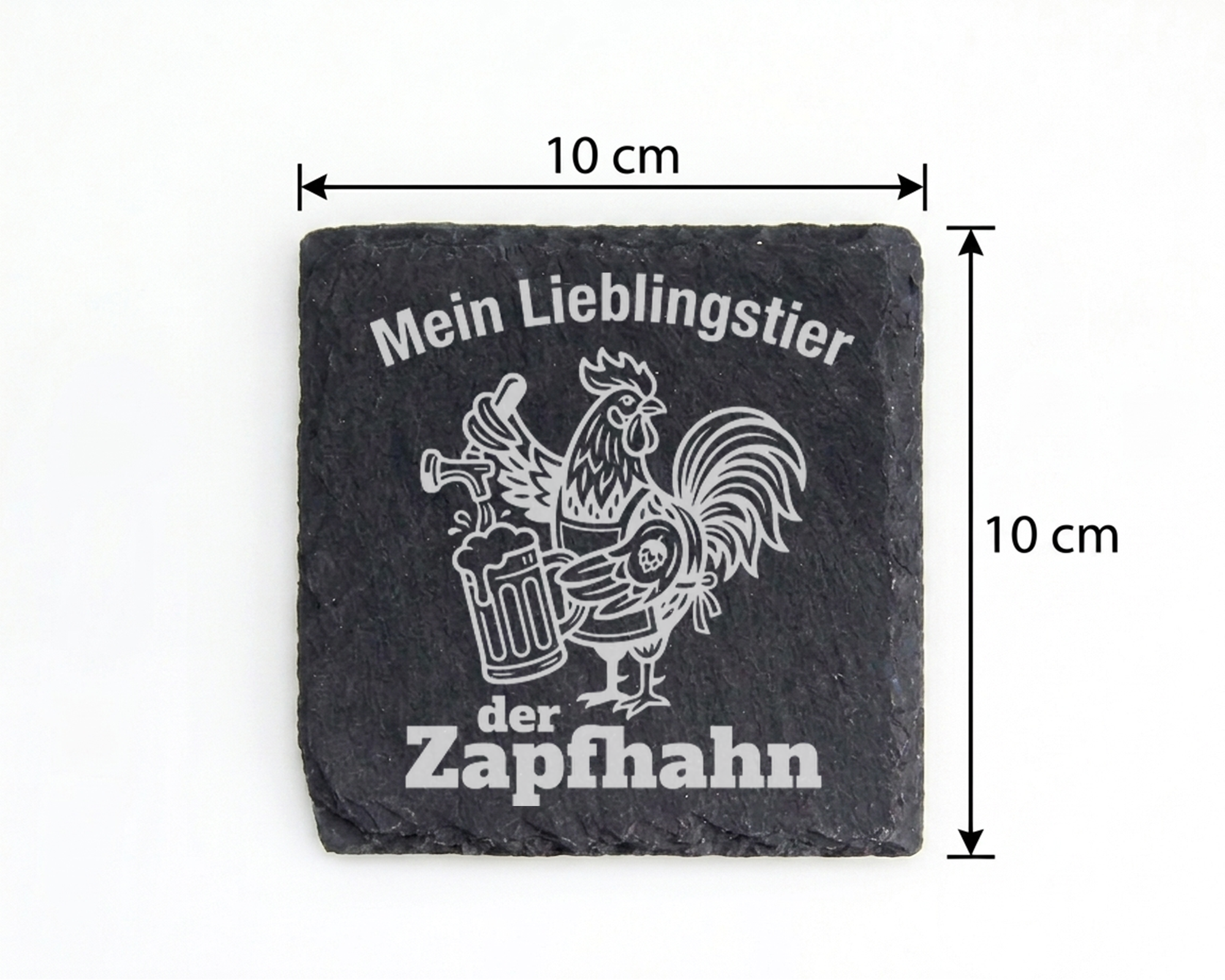 Schiefertafel Untersetzer Zapfhahn Bier Geschenk für Männer lustige Ba – Bild 4