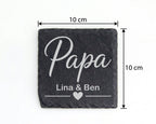 Schiefer Untersetzer Papa Personalisiert Mit Wunschname - Geschenk Für – Bild 4