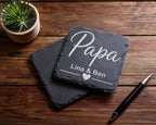 Schiefer Untersetzer Papa Personalisiert Mit Wunschname - Geschenk Für – Bild 5