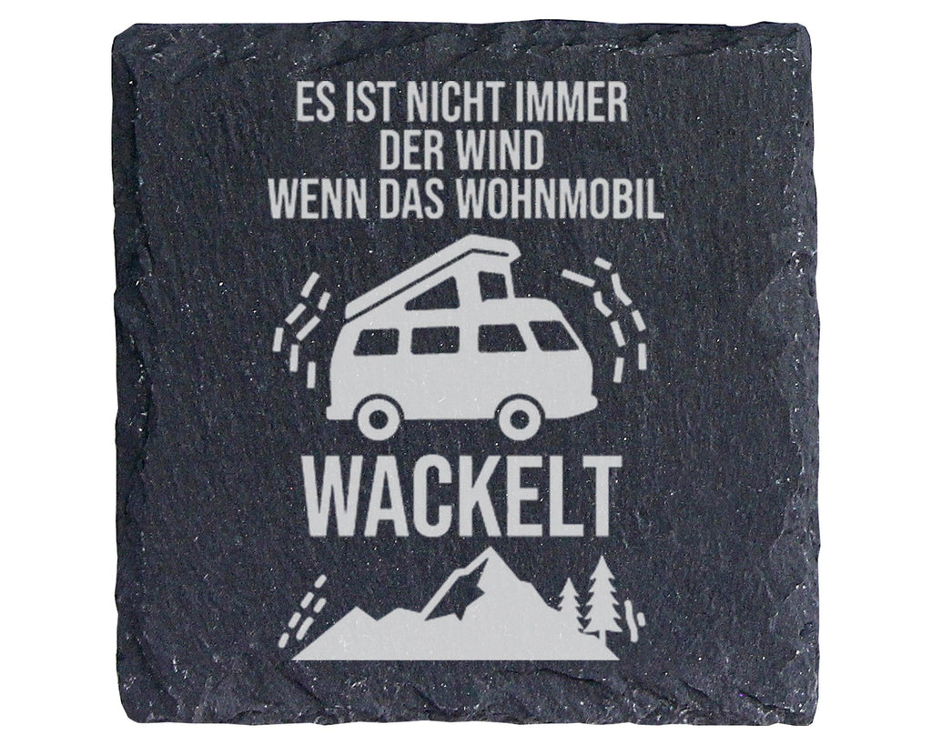 Schiefer Untersetzer Wohnmobil Wackelt Nicht Immer Wind - Lustiges Ges – Bild 1