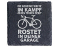 Schiefer Untersetzer Fahrrad Geheime Waffe Gegen Teuren Sprit - Lustig – Bild 1